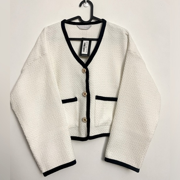 Tweed V-Neck Cardigan - Picture 1 of 5